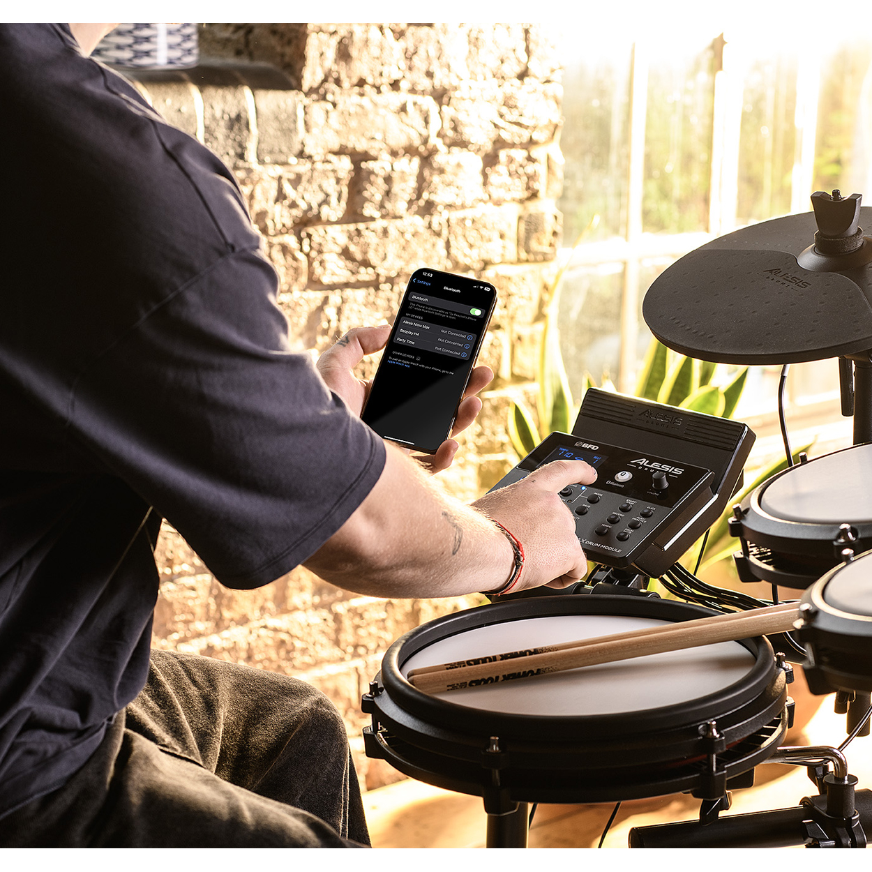 Alesis Nitro Max Electronic Drum Kit Lifestyle Connect