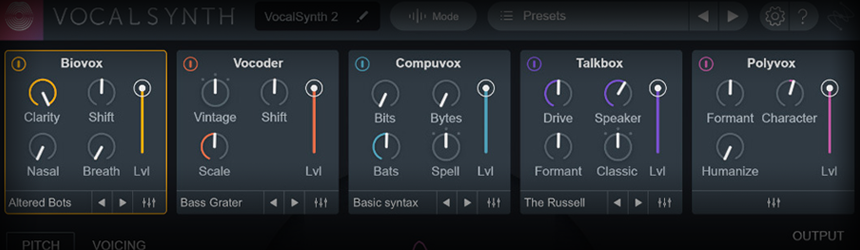 iZotope Vocal Synth 2 Modules