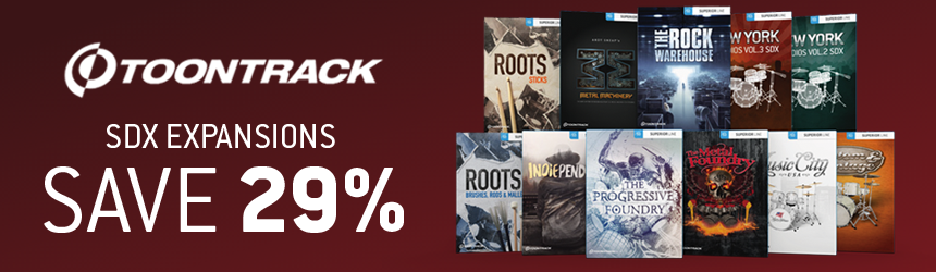 Toontrack SDX Expansions Save 29%